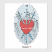 タロットカード3剣サンダー_コーブ シール (シート)