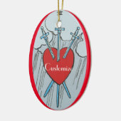 タロットカード3剣サンダー_コーブ セラミックオーナメント (左)