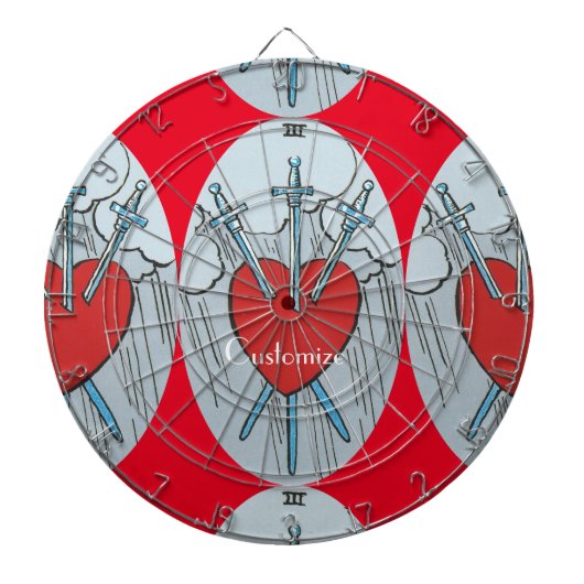 タロットカード3剣サンダー_コーブ ダーツボード (正面)