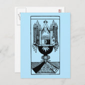 タロットカード:カップのAce ポストカード (正面/裏面)