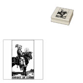 タロットカード：コインの騎士星形五角形 パーソナライズされた ラバースタンプ (押印)