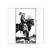 タロットカード：コインの騎士星形五角形 パーソナライズされた ラバースタンプ (インプリント)