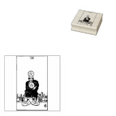 タロットカード：コイン4枚：星形五角形4枚 ラバースタンプ (押印)