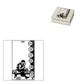 タロットカード：コイン8枚：星形五角形8枚 ラバースタンプ (押印)