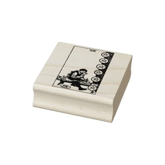 タロットカード：コイン8枚：星形五角形8枚 ラバースタンプ (スタンプ)