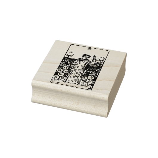 タロットカード：コイン9枚：星形五角形9枚 ラバースタンプ (スタンプ)