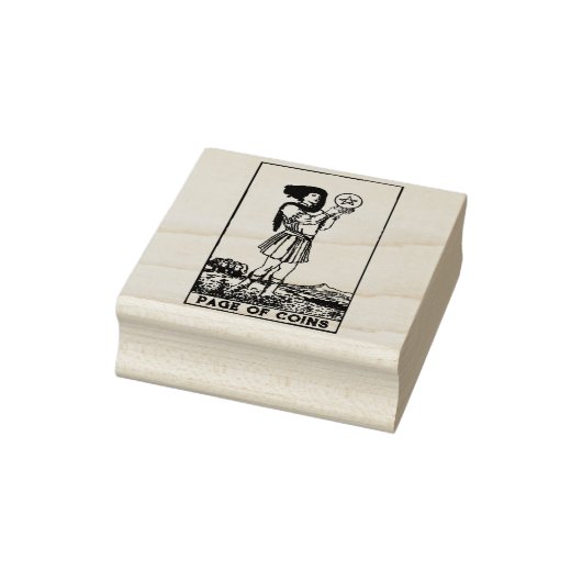 タロットカード：コイン/星形五角形のページパーソナライズされた ラバースタンプ (スタンプ)