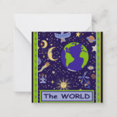 タロットカード – ザ・ワールド ノートカード (正面)