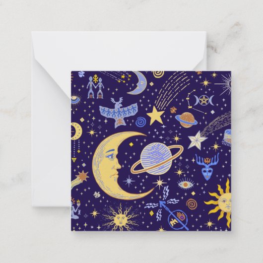 タロットカード – ザ・ワールド ノートカード (裏面)