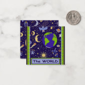 タロットカード – ザ・ワールド ノートカード (正面/裏面インサイチュ)