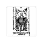 タロットカード：ジャスティス：パーソナライズされた文字 ラバースタンプ (インプリント)