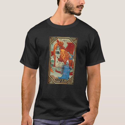 タロットカード – タワー – オカルト – Fortune Teller - Go Tシャツ (正面)