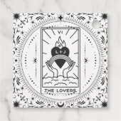 タロットカード | ブライズシャワー | ウェディング | 現代のモノクローム フェイバータグ (裏面)