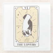 タロットカード | ブライズシャワー | 結婚式 | ニュートラル ガラスコースター (正面)