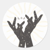 タロットカード | ブライズシャワー | 結婚式 | ニュートラル ラウンドシール (正面)