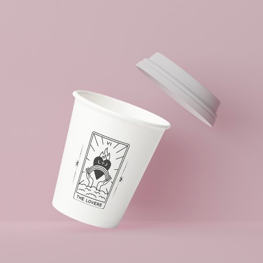 タロットカード |ブライダルシャワー | 結婚s |タロットB+W 紙コップ