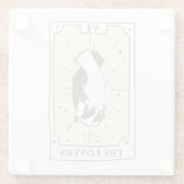 タロットカード |ブライダルシャワー | 結婚s |中性線 ガラスコースター (裏面)