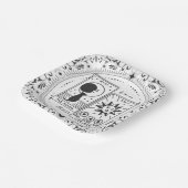 タロットカード |ブライダルシャワー | 結婚s |恋人B+W ペーパープレート (傾斜あり)