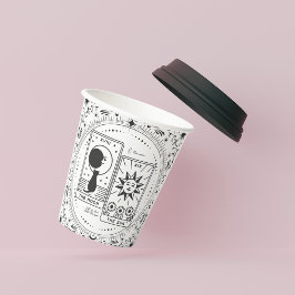 タロットカード |ブライダルシャワー | 結婚s |恋人B+W 紙コップ