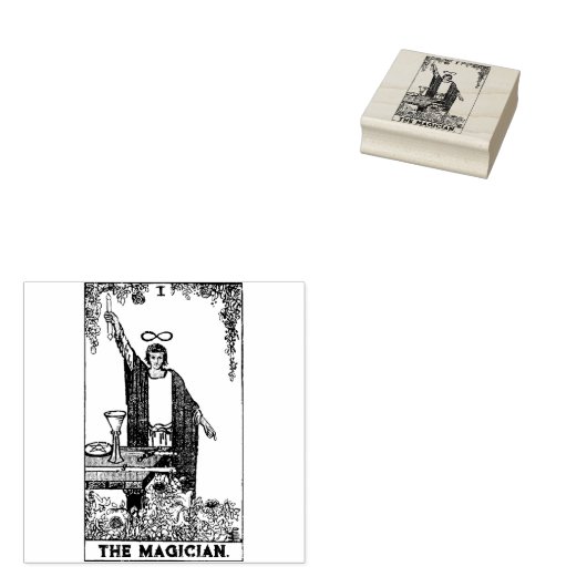 タロットカード:マジシャン:パーソナライズされた文字 ラバースタンプ (押印)