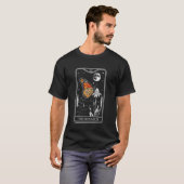 タロットカード モナークバタフライ 花 月 女性 ギャル Tシャツ (正面フル)