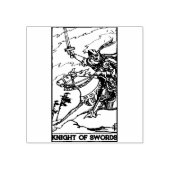 タロットカード：剣の騎士パーソナライズされた ラバースタンプ (インプリント)