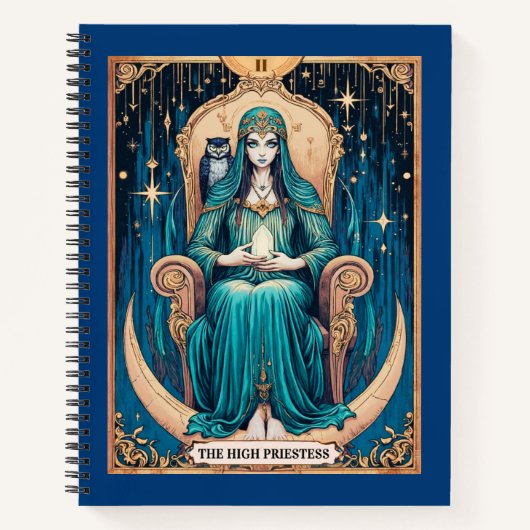 タロットカード、女司祭2ジャーナル ノートブック (正面)