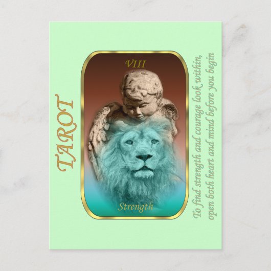 タロットカード – 強度 ポストカード (正面)