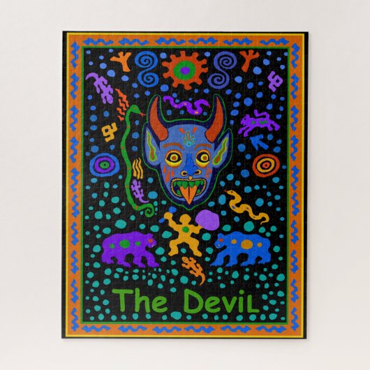タロットカード – 悪魔 ジグソーパズル (縦)