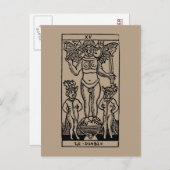 タロットカード：悪魔 ポストカード (正面/裏面)