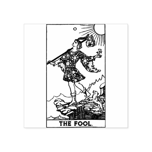 タロットカード:愚か者:パーソナライズされた文字 ラバースタンプ (インプリント)