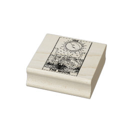 タロットカード：月：パーソナライズされた文字 ラバースタンプ