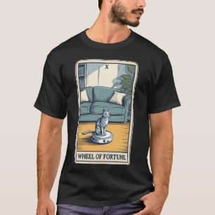 タロットカード 運命の輪 キャット ロボット掃除機 Tシャツ
