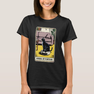 タロットカード「運命の輪」猫ロボット掃除機 Tシャツ