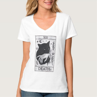 タロットカード 黒猫Tシャツ – タロット デス Tee, ウィッチ Tシャツ