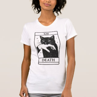 タロットカード 黒猫Tシャツ – タロット デス Tee, 魔女 Tシャツ