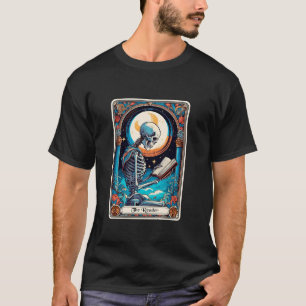 タロットカー不気味ド先生ザ・リーダ骨格ホール Tシャツ