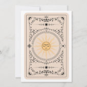 タロットカー読ドのフォーチュンバースデーパーティー招待状 招待状 (裏面)