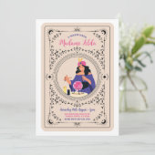 タロットカー読ドの水晶球パーティー招待状 招待状 (スタンド正面)