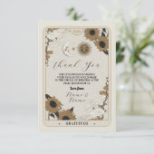 タロットサンムーンアラインドサンキューウェディングカード エンクロージャーカード (スタンド正面)