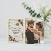 タロットサンムーン写真ありがとうウェディングカード エンクロージャーカード (スタンド正面)