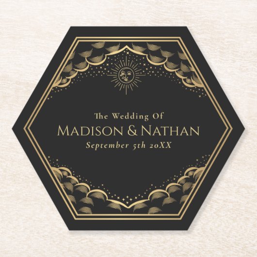 タロットサン&ムーン結婚ズ紙コースター ペーパーコースター (正面)