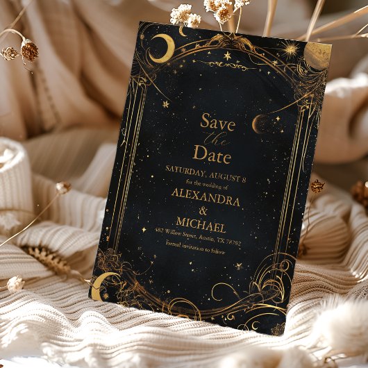 タロットシレ結婚ンズサンムーンスターズ金ゴールド セーブザデート