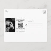 タロットスケルトン新郎新婦ウェディング日付を保存 案内ポストカード (裏面)