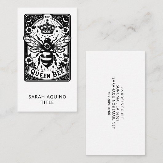 タロットテーマクイーンビー 名刺 (正面/裏面)