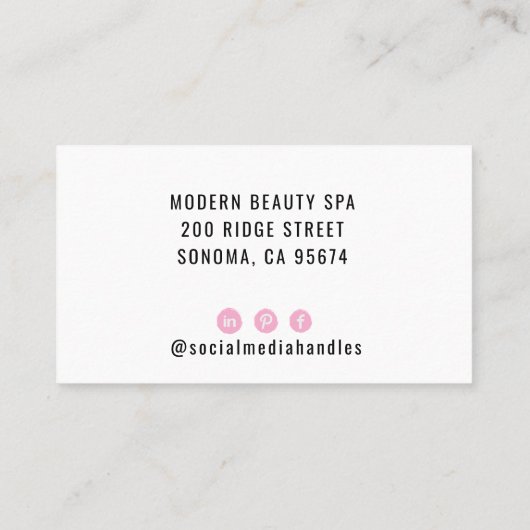 タロットテーマメイクアップアーティスト名刺 名刺 (裏面)