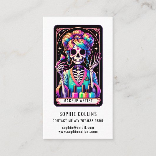 タロットテーマメイクアップアーティスト名刺 名刺 (正面)
