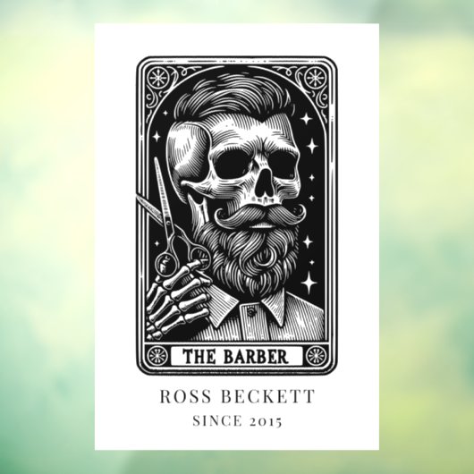 タロットテーマヴィンテージ理容師 ウィンドウサイン (シート3)