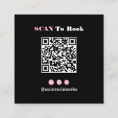 タロットテーマ爪、 ネイル技術ネイルアート名刺 スクエア名刺 (裏面)