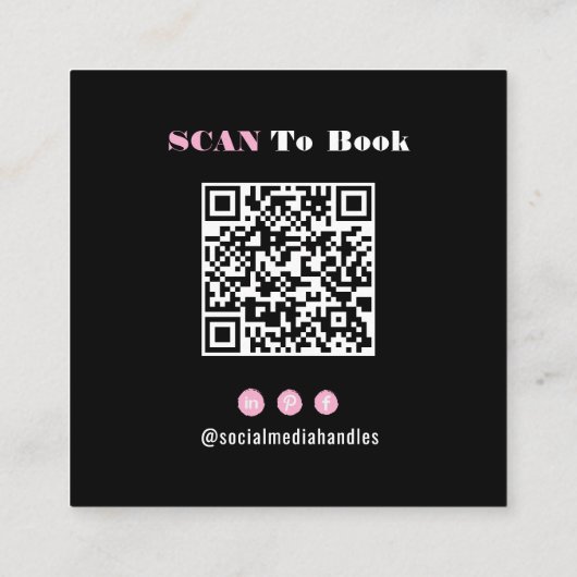 タロットテーマ爪、 ネイル技術ネイルアート名刺 スクエア名刺 (裏面)